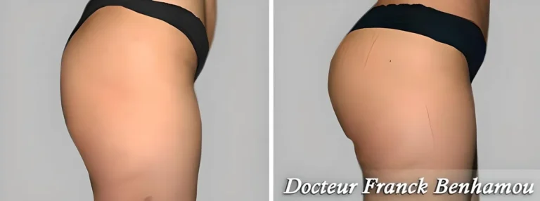 Photos avant/après lipofilling des fesses