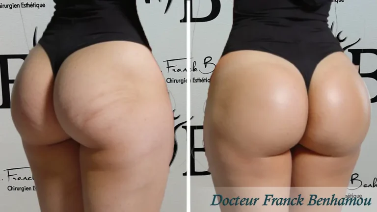 Photos avant/après lipofilling des fesses
