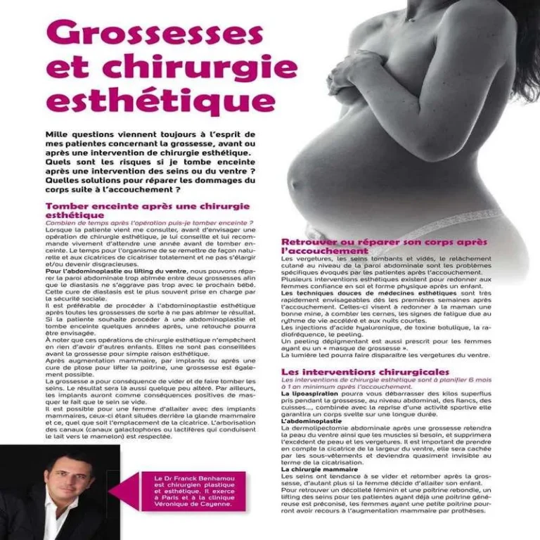 Grossesses et chirurgie esthétique