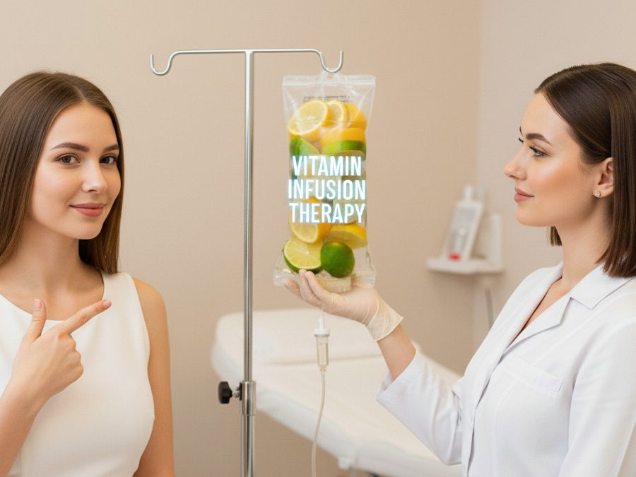 Infusions, perfusions et injections de vitamines contre le vieillissement.