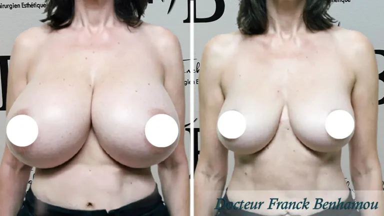 Photo avant après réduction mammaire