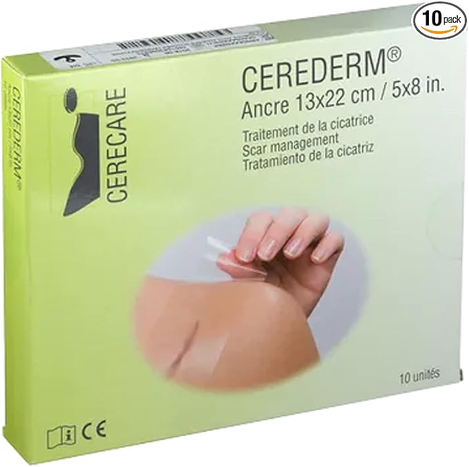 Pansement en Silicone Cerderm. Cerederm patch cicatrice cheloide pansement.